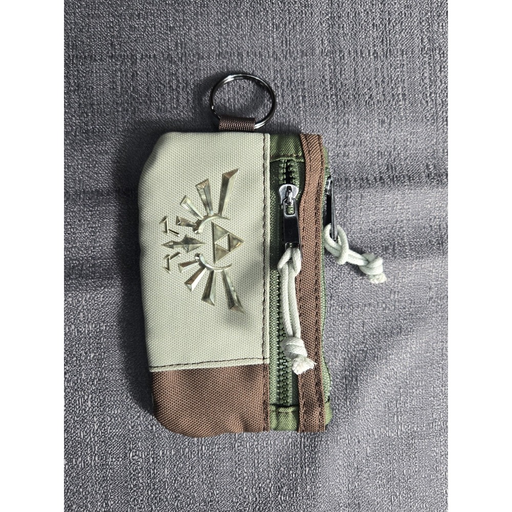 Nintendo Zelda Mini Zip Wallet Keychain Coin Purse Pouch Triforce